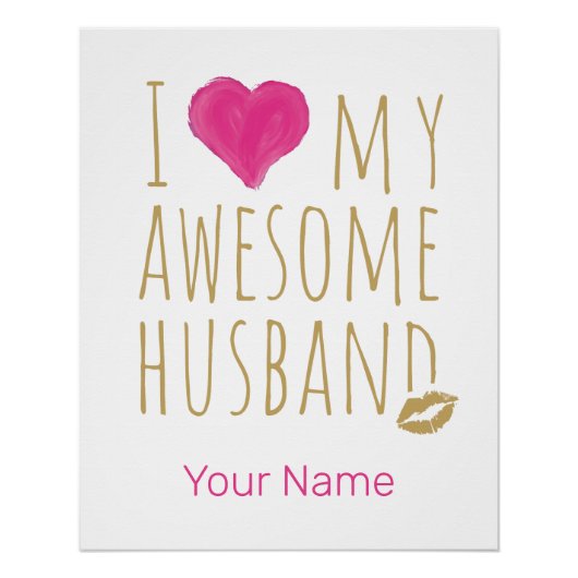Ik hou van mijn Geweldige man bruiloft Jubileum Perfect Poster (Voorkant)