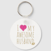 Ik hou van mijn Geweldige man bruiloft Jubileum Sleutelhanger (Voorkant)