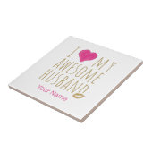 Ik hou van mijn Geweldige man bruiloft Jubileum Tegeltje (Zijkant)