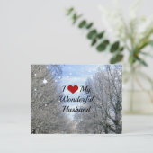 Ik hou van mijn geweldige man (grotere tekst) briefkaart (Staand voorkant)