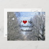 Ik hou van mijn geweldige man (grotere tekst) briefkaart (Voorkant / Achterkant)