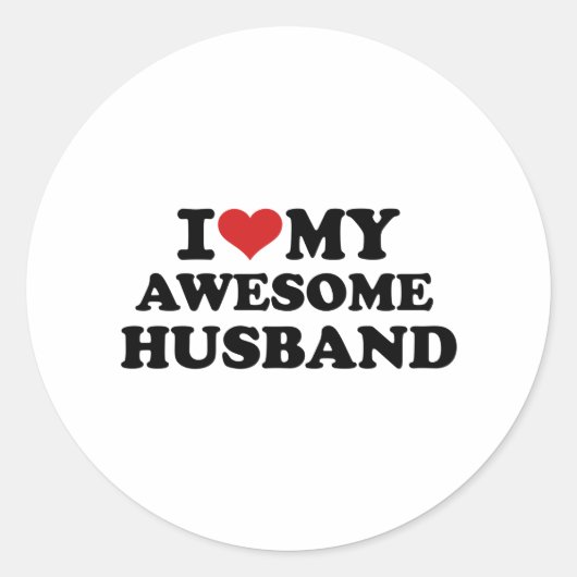 Ik hou van mijn geweldige man ronde sticker (Voorkant)
