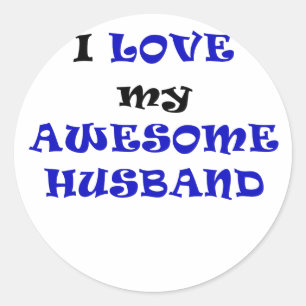 Ik hou van mijn Geweldige man Ronde Sticker
