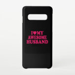 Ik hou van mijn Geweldige man Samsung Galaxy S10 Hoesje<br><div class="desc">Ik hou van mijn geweldige man. Verras je grote liefde,  je man of je vriendje op een creatieve en grappige manier. Uniek en opvallend ontwerp voor kleding,  t-shirts,  accessoires en andere artikelen.</div>