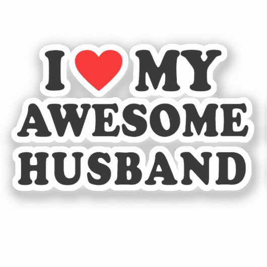 Ik hou van mijn geweldige man sticker (Voorkant)