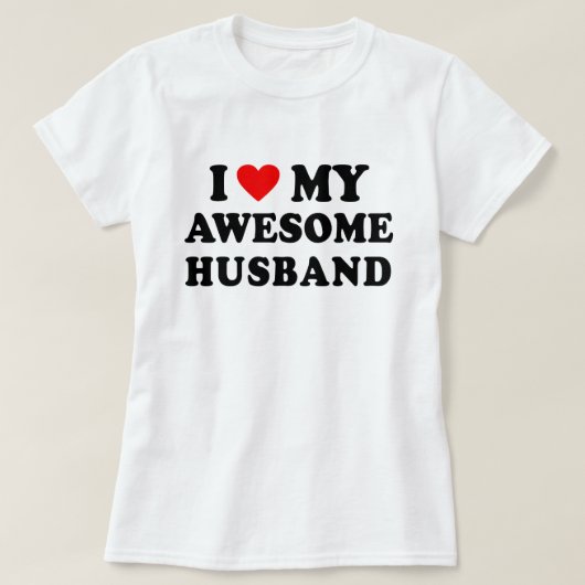 Ik hou van mijn geweldige man t-shirt (Design voorkant)