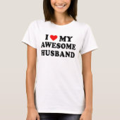 Ik hou van mijn geweldige man t-shirt (Voorkant)