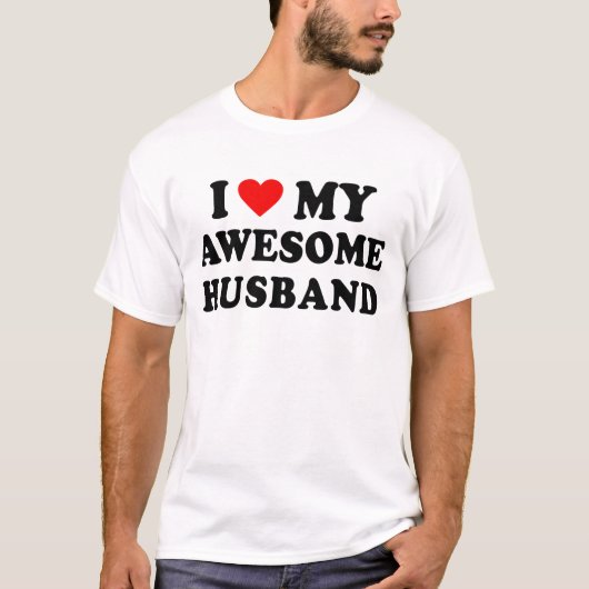 Ik hou van mijn geweldige man t-shirt (Voorkant)
