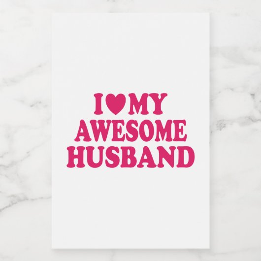 Ik hou van mijn Geweldige man Voedselcontainer Etiket (Enkel label)