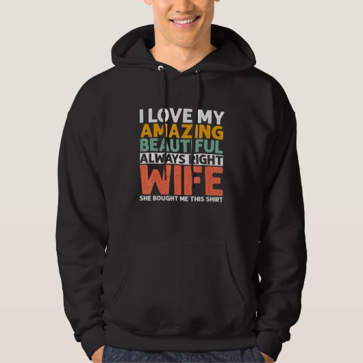 Ik hou van mijn geweldige mooie vrouw - 1 hoodie (Voorkant)