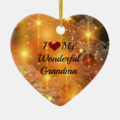 Ik hou van mijn geweldige oma, keramisch ornament (Voorkant)