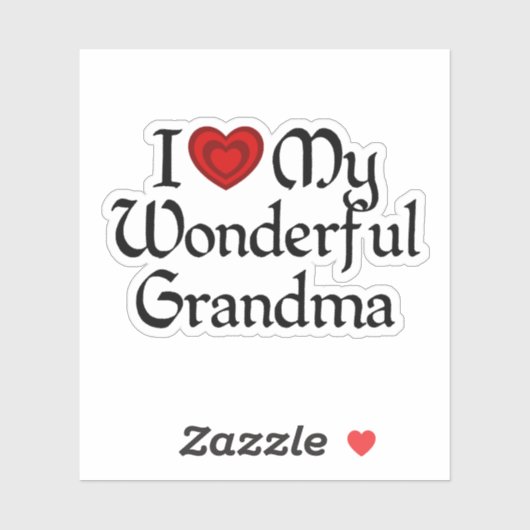 Ik hou van mijn geweldige oma sticker (Vel)