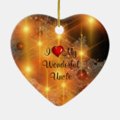 Ik hou van mijn geweldige oom keramisch ornament (Achterkant)