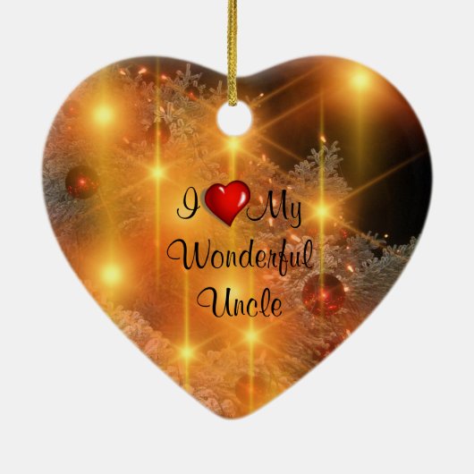 Ik hou van mijn geweldige oom keramisch ornament (Achterkant)