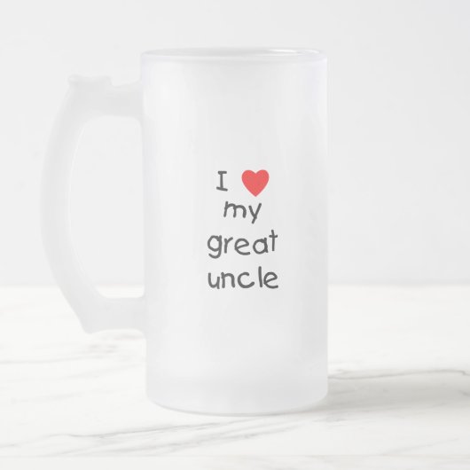 Ik hou van mijn geweldige oom matglas bierpul (Links)