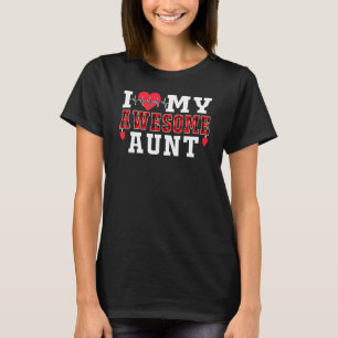 Ik hou van mijn Geweldige tante Cute Heartbeat Val T-shirt