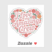 Ik hou van mijn geweldige team - perfect leidersch sticker (Vel)