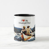 Ik hou van mijn geweldige vader, kano in de stroom mok (Midden)