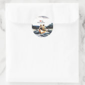 Ik hou van mijn geweldige vader, ronde sticker (Tas)