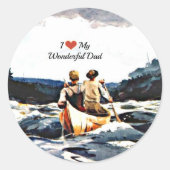 Ik hou van mijn geweldige vader, ronde sticker (Voorkant)
