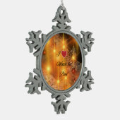 Ik hou van mijn geweldige vader tin sneeuwvlok ornament (Links)