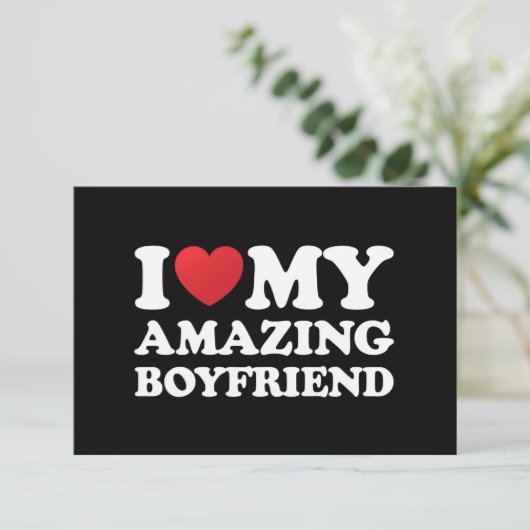 Ik hou van mijn geweldige vriend in mijn hart mijn bedankkaart (Staand voorkant)