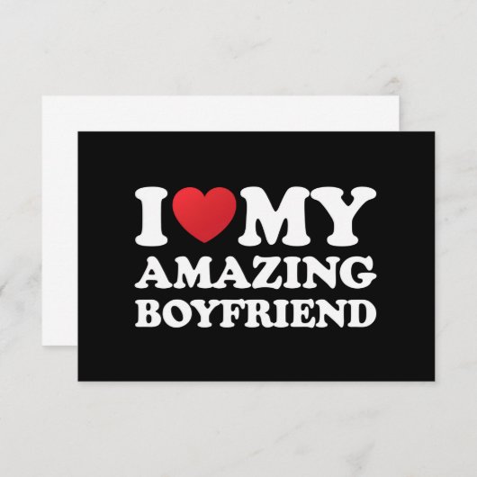 Ik hou van mijn geweldige vriend in mijn hart mijn bedankkaart (Voorkant / Achterkant)