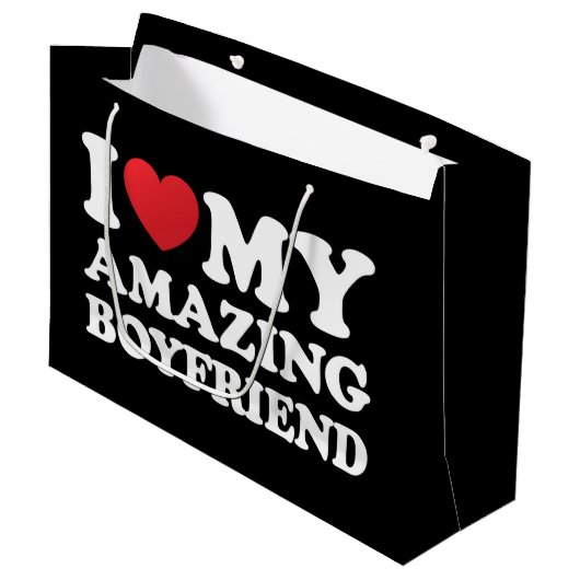 Ik hou van mijn geweldige vriend in mijn hart mijn groot cadeauzakje (Voorkant Gekanteld)