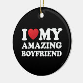 Ik hou van mijn geweldige vriend in mijn hart mijn keramisch ornament (Links)