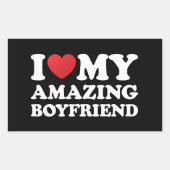 Ik hou van mijn geweldige vriend in mijn hart mijn rechthoekige sticker (Voorkant)