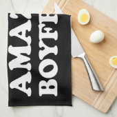 Ik hou van mijn geweldige vriend in mijn hart mijn theedoek (Quarter Fold)