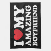 Ik hou van mijn geweldige vriend in mijn hart mijn theedoek (Verticaal)