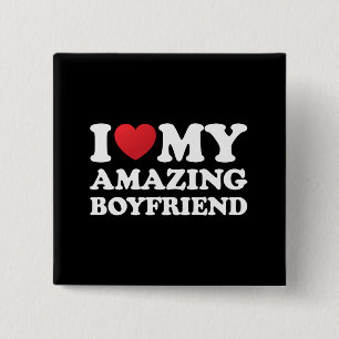 Ik hou van mijn geweldige vriend in mijn hart mijn vierkante button 5,1 cm