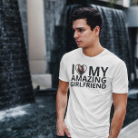 Ik hou van mijn geweldige Vriendin foto Boyvriend T-shirt<br><div class="desc">Een grappig geschenk voor je vriendje - voeg je foto toe aan dit T-shirt "Ik hou van mijn "wonderbaarlijke" vriendin. Voeg je eigen beschrijving toe (geweldige,  slim,  grappig,  enz.). Maakt een groot geschenk voor je man voor je verjaardag of Valentijnsdag.</div>