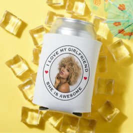 Ik hou van mijn geweldige vriendin Foto Tekst Hart Blikjeskoeler