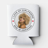 Ik hou van mijn geweldige vriendin Foto Tekst Hart Blikjeskoeler (Achterkant)