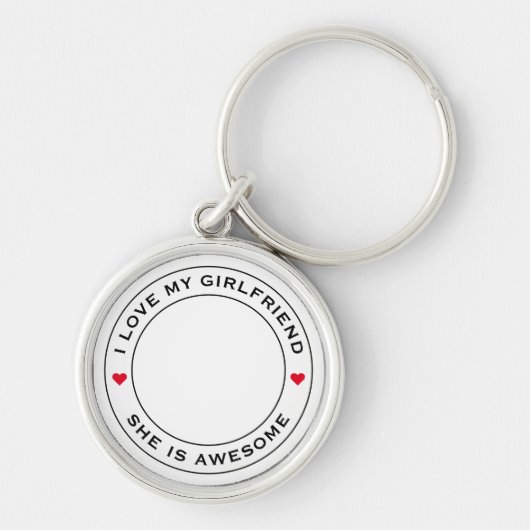 Ik hou van mijn Geweldige Vriendin Fototekst Sleutelhanger (Voorkant)