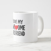 Ik hou van mijn geweldige vriendin grote koffiekop (Voorkant rechts)