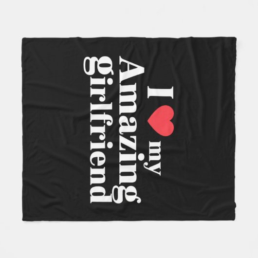 Ik hou van mijn geweldige Vriendin Ik hart mijn he Fleece Deken (Voorkant (Horizontaal))