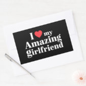 Ik hou van mijn geweldige Vriendin Ik hart mijn he Rechthoekige Sticker (Envelop)