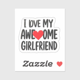 Ik hou van mijn geweldige vriendin sticker