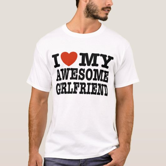Ik hou van mijn Geweldige Vriendin T-shirt (Voorkant)
