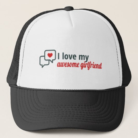 Ik hou van mijn geweldige vriendin Trucker Hat Pet (Voorkant)