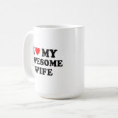 Ik hou van mijn geweldige vrouw koffiemok (Voorkant links)