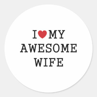 Ik hou van mijn Geweldige vrouw Ronde Sticker