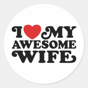Ik hou van mijn Geweldige vrouw Ronde Sticker