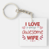 Ik hou van mijn geweldige vrouw sleutelhanger (Voorkant)