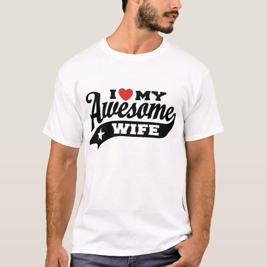 Ik hou van mijn Geweldige vrouw T-shirt (Voorkant)
