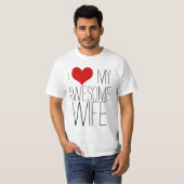 Ik hou van mijn Geweldige vrouw, zijn/haar Valenti T-shirt (Voorkant volledig)