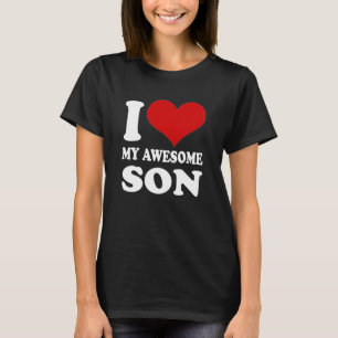 Ik hou van mijn Geweldige zoon T-Shirt papa mam Gi